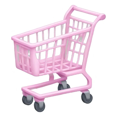 Pale pink shopping cart  sticker