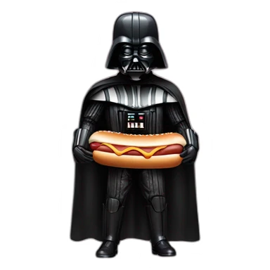 darth vader with hot dog sticker