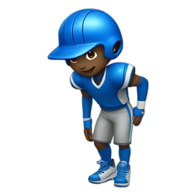 blue halo ball boy sticker
