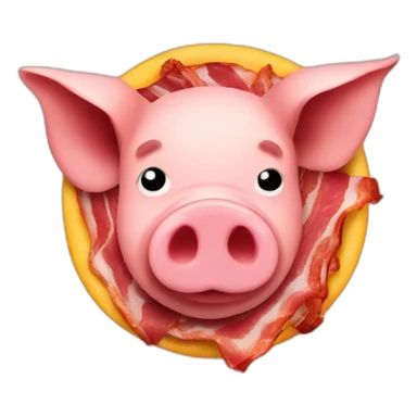 pig cutted on bacon sticker