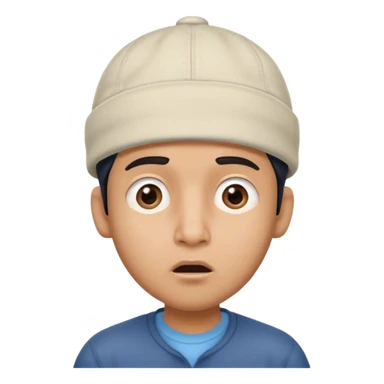  Fait un jeune indien pas trop beau avec un léger surprise un double menton et une casquette sur la tete sticker