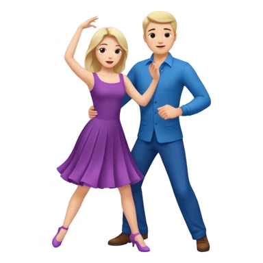 Girl with tight dress dancing with man  sticker