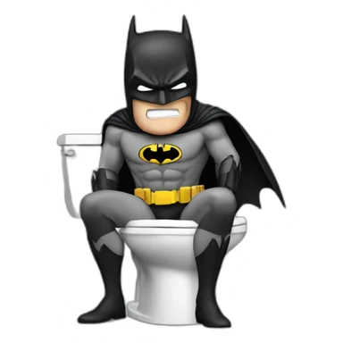 Batman on the toilet sticker