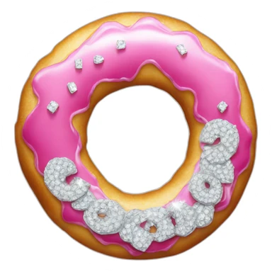 Donut in the form of a diamond ring sticker