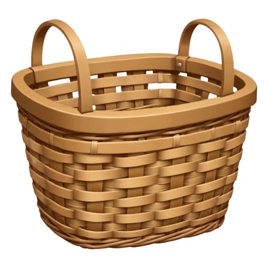 patterned empty wicker basket sticker