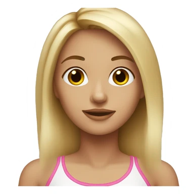blonde girl with pink and brown highlights  sticker