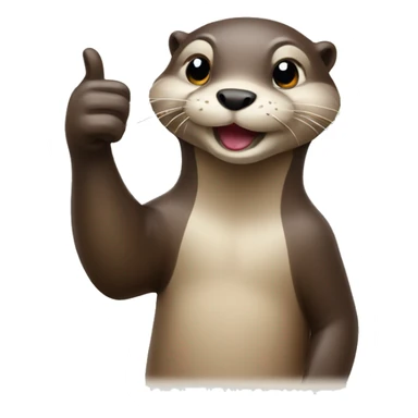 otter giving a thumbs up sticker