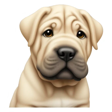 Sharpei puppy color light cream  sticker
