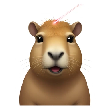 Capybara red laser beam sticker