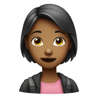 A girl saying no no sticker