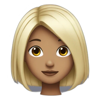 black bob hair, anime girl sticker