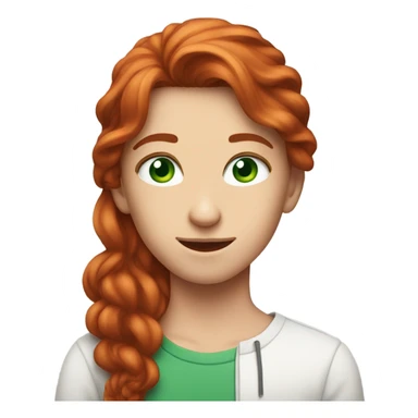 Red hair girl with green eyes coupled with brunette man with big blue eyes sticker