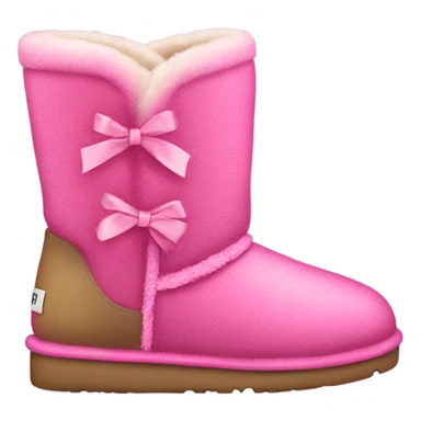 Pink Uggs boots with bows on the side  sticker