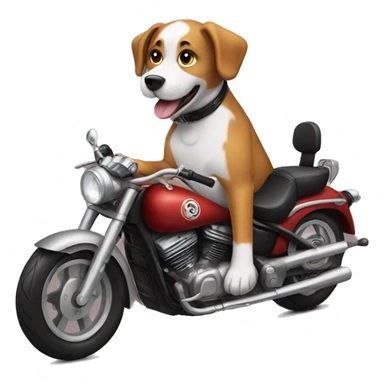Dog on a motorcycle  sticker