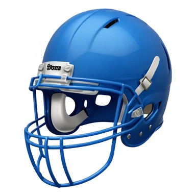 College football player helmet in blue color sticker