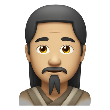 sad ancient asian trader sticker