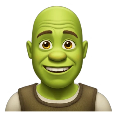 Shrek no hair sticker
