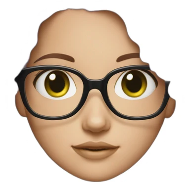 white-girl-purple-wavy-hair-green-eyes-square-glasses sticker