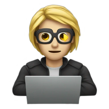 hacker is typing sticker