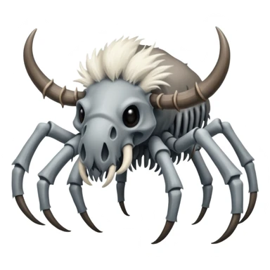 🥶+☠️+🐗+🦣+🕷 into a creepy living creature sticker