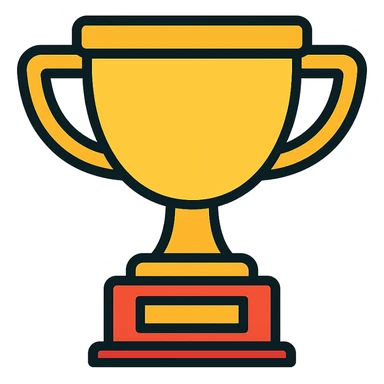 simple and bold trophy color icon sticker