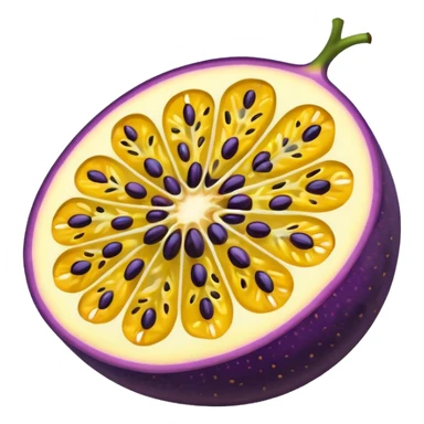 passion fruit sliced sticker