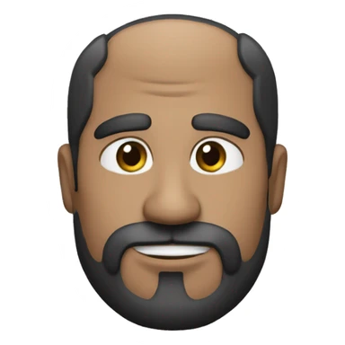 hombre de 45 años cabello muy corto negro y con canas barba con canas vestido formal ojos negros sticker