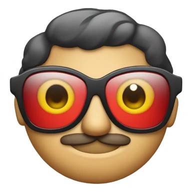 Rana con gafas y labios rojos sticker