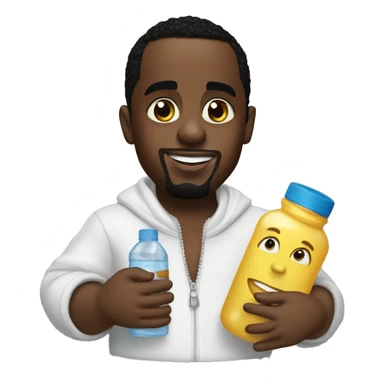 P.diddy holding a baby oil bottle  sticker