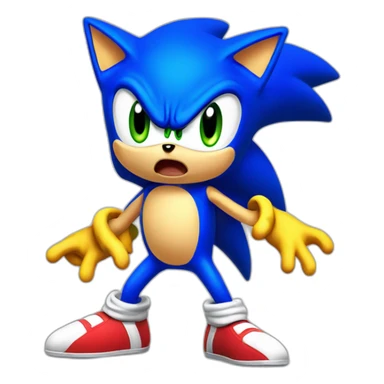 surprised sonic like surprised pikachu sticker