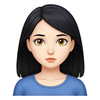 Girl whit black hair  sticker