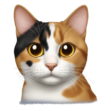 calico cat with dot at nose  sticker