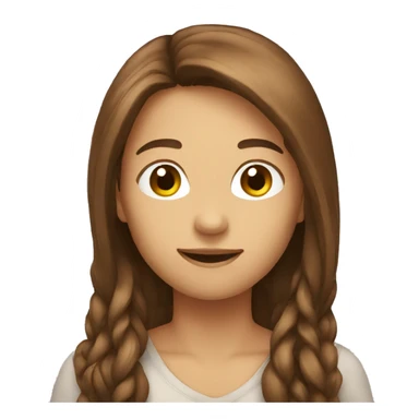 Person has got brown long hair sticker