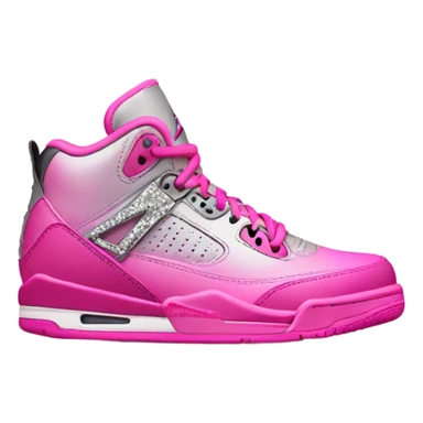 Pink ombre Jordan Shoes with Glitter  sticker