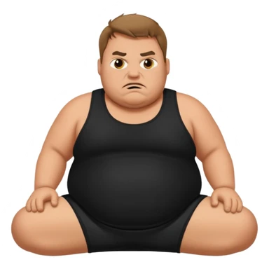 fat guy laying mad pipage sticker