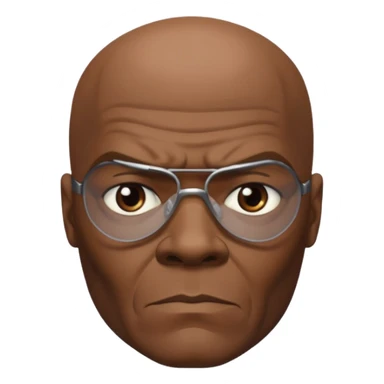 Nick Fury Samuel L. Jackson face only without glasses sticker