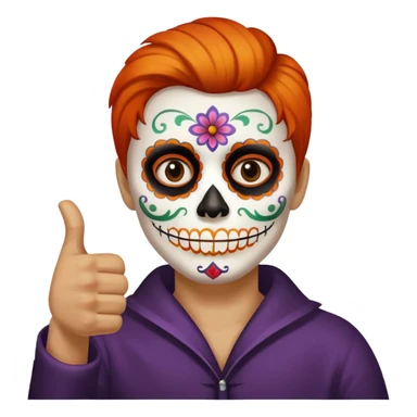 Pulgar arriba día de muertos sticker