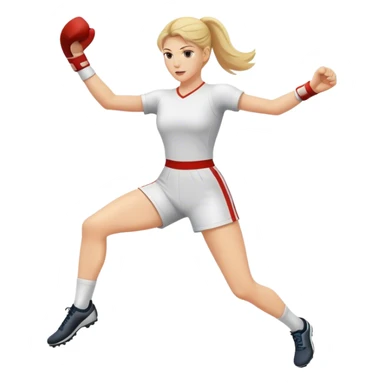White women kicks sticker