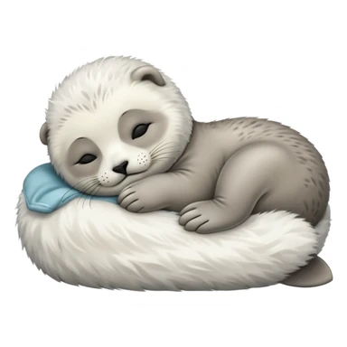 baby Seal sleeping sticker