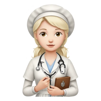 Victorian Nurse in a long dress sticker