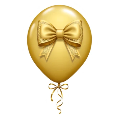 Translocant balloon with golden lace with bow  sticker
