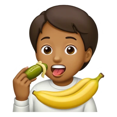 Pickle eating a banana  sticker
