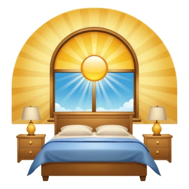 Aesthetic sun rays from window in bedroom sticker