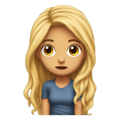 Shakira with sad expression sticker