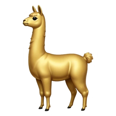A small golden llama silhouette sticker