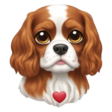 3 hearts over Cavalier King Charles Spaniel sticker