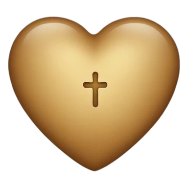 Coeur avec une croix au dessus sticker