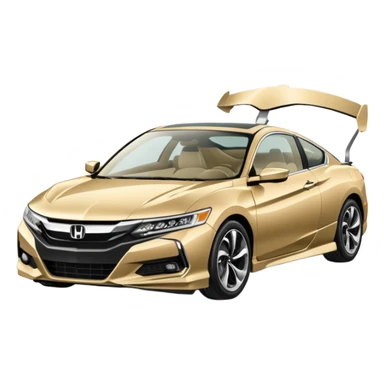 Honda Accord ex 94 color champagne accidente con un Honda nsx sticker