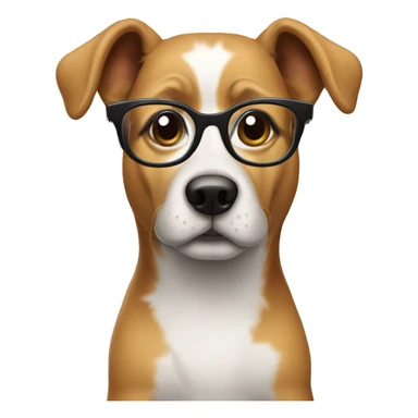 Create a dog with glasses sticker