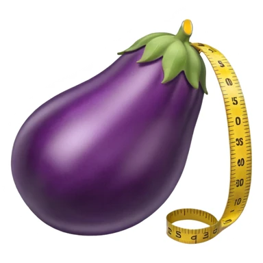 Eggplant and tape measure sticker